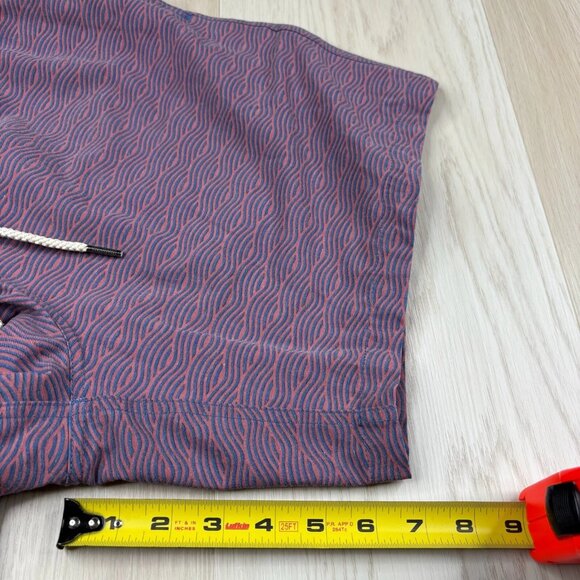 Fair Harbor Mens Blue Wave Print Drawstring Waist Swim Trunk Shorts Size XL - Picture 5 of 9